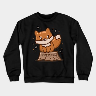 "Oh For Fox Sake" Snarky Kawaii Fox Pun Crewneck Sweatshirt